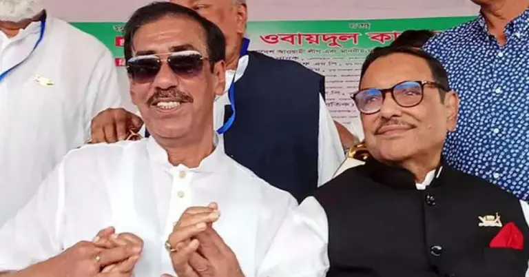 শামীম ওসমান ও  ওবায়দুল কাদের